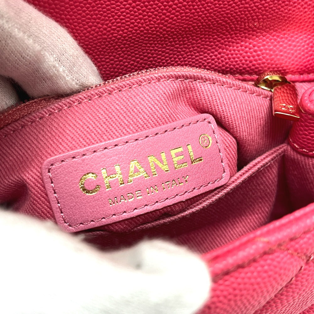 CHANEL AS2215 ココハンドルXXS ココハンドル19 2WAY カバン バッグ ハンドバッグ キャビアスキン レディース コーラルピンク ピンク