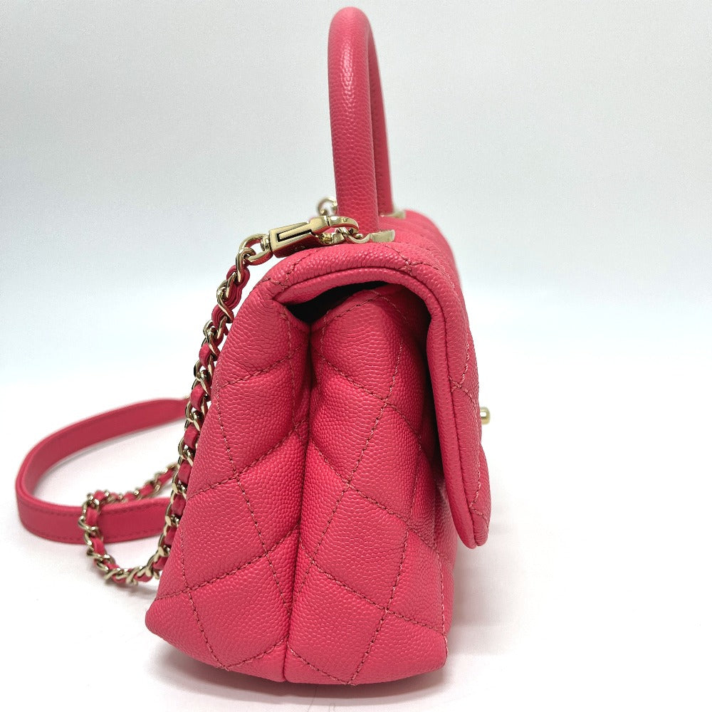 CHANEL AS2215 ココハンドルXXS ココハンドル19 2WAY カバン バッグ ハンドバッグ キャビアスキン レディース コーラルピンク ピンク