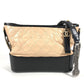 CHANEL A93824 Two-tone Gabriel Matelasse Quilted Crossbody Chain Shoulder Bag in Beige Leather