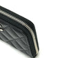 CHANEL AP3728 25B Matelasse Star Coco Mark Zip Bifold Wallet in Caviar Leather, Women's, Black