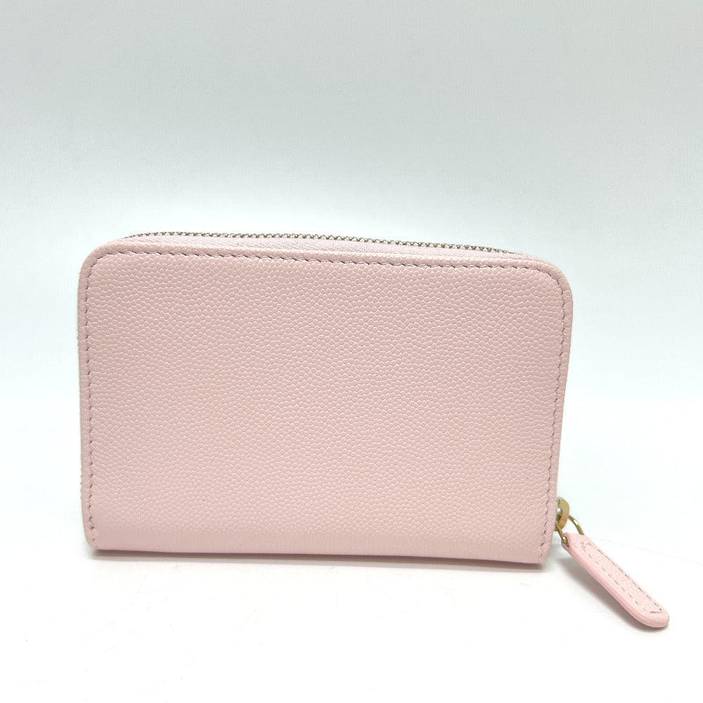 CHANEL AP4658 Coco Mark Zip Coin Purse Long Wallet in Caviar Leather, Women's, Pink