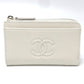 CHANEL AP4661 Cruise Collection CC Mark CC Logo Wallet Coin Compartment coin purse Fragment Case Zip Compact Wallet Card Case Caviar Leather White Used