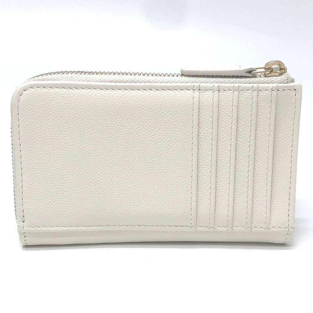 CHANEL AP4661 Cruise Collection CC Mark CC Logo Wallet Coin Compartment coin purse Fragment Case Zip Compact Wallet Card Case Caviar Leather White Used