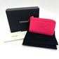 CHANEL AP4661 クルーズ コレクション フラグメントケース ジップ コンパクトウォレット カードケース ウォレット 財布 コインケース キャビアスキン レディース ピンク