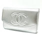 CHANEL AP4653 メティエダール コレクション ココマーク チェーンウォレット ショルダーバッグ キャビアスキン レディース シルバー