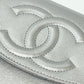 CHANEL AP4653 メティエダール コレクション ココマーク チェーンウォレット ショルダーバッグ キャビアスキン レディース シルバー