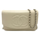 CHANEL AP4653 Metiers d'Art Collection Coco Mark Bag Chain Wallet Diagonal Shoulder Bag Caviar Skin Ladies Cream White White