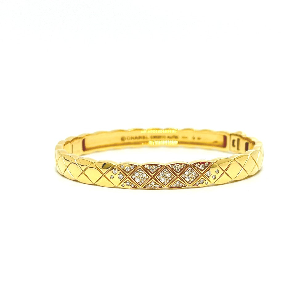CHANEL J11140S ココクラッシュ コレクション ダイヤ ラージ アクセサリー ブレスレット K18YG レディース ゴールド