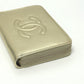 CHANEL AP4658 Coco Mark Métiers d'Art Card Case, Mini Wallet, Coin Case, Caviar Leather, Women's, Gold
