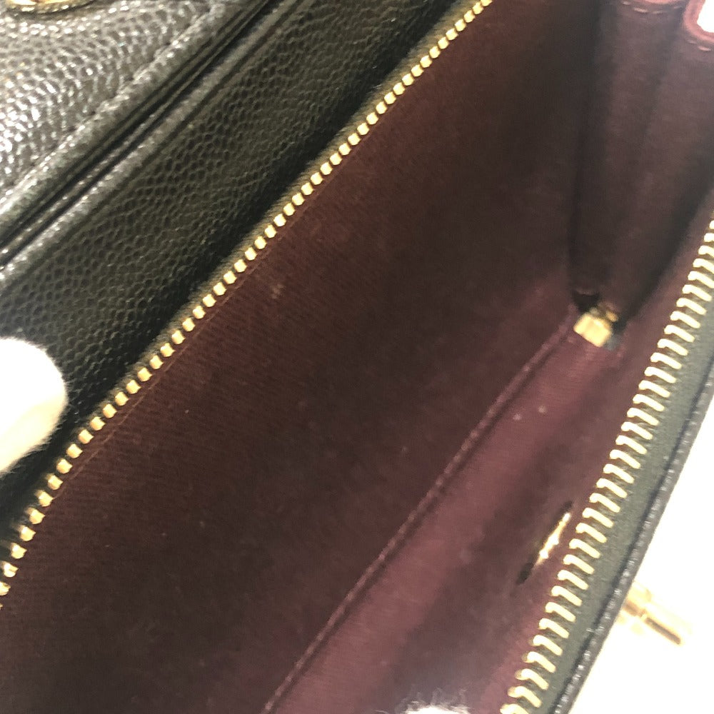 CHANEL A93749 ビジネス アフィニティ 2WAY カバン ショルダーバッグ キャビアスキン レディース ブラック