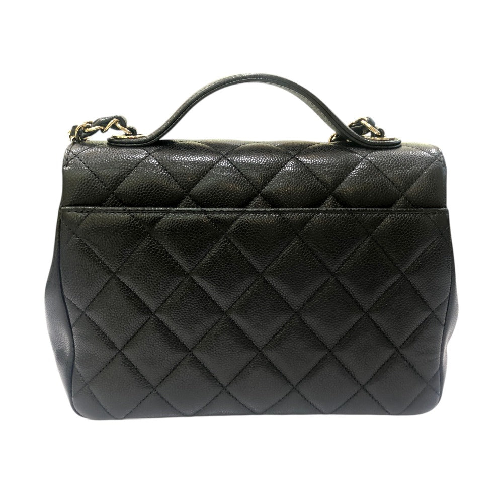 CHANEL A93749 ビジネス アフィニティ 2WAY カバン ショルダーバッグ キャビアスキン レディース ブラック