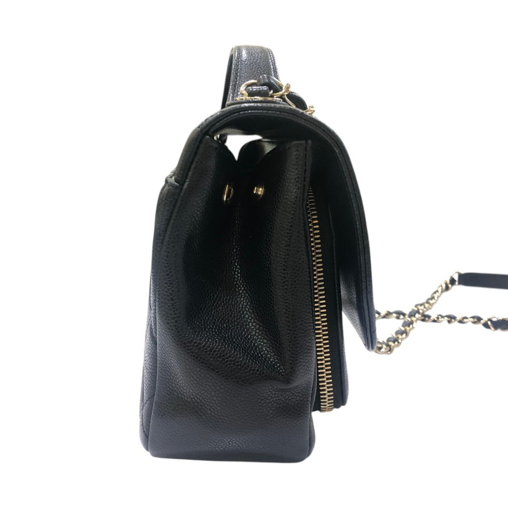 CHANEL A93749 ビジネス アフィニティ 2WAY カバン ショルダーバッグ キャビアスキン レディース ブラック