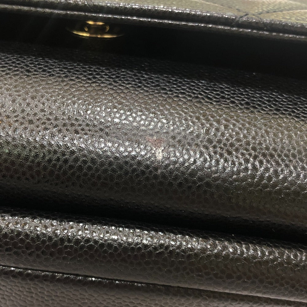 CHANEL A93749 ビジネス アフィニティ 2WAY カバン ショルダーバッグ キャビアスキン レディース ブラック