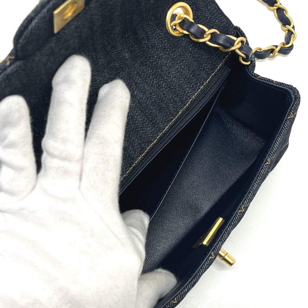 CHANEL A69900 Matelasse Mini Matelasse 20 Single Chain Bag Crossbody Shoulder Bag Denim Women's Indigo Blue Blue