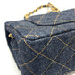CHANEL A69900 Matelasse Mini Matelasse 20 Single Chain Bag Crossbody Shoulder Bag Denim Women's Indigo Blue Blue