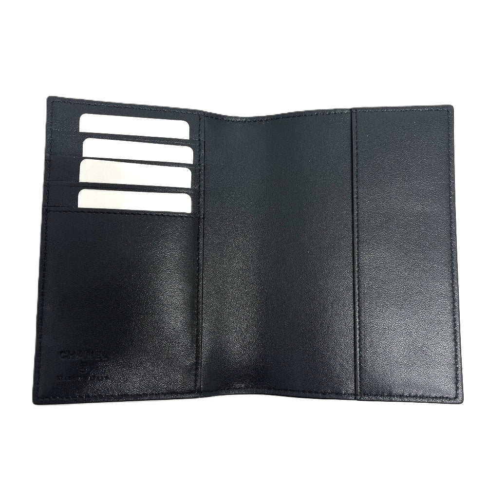 CHANEL AP5262 Coco Mark Classic Small Leather Card Case Pass Case Passport Holder for Women Black