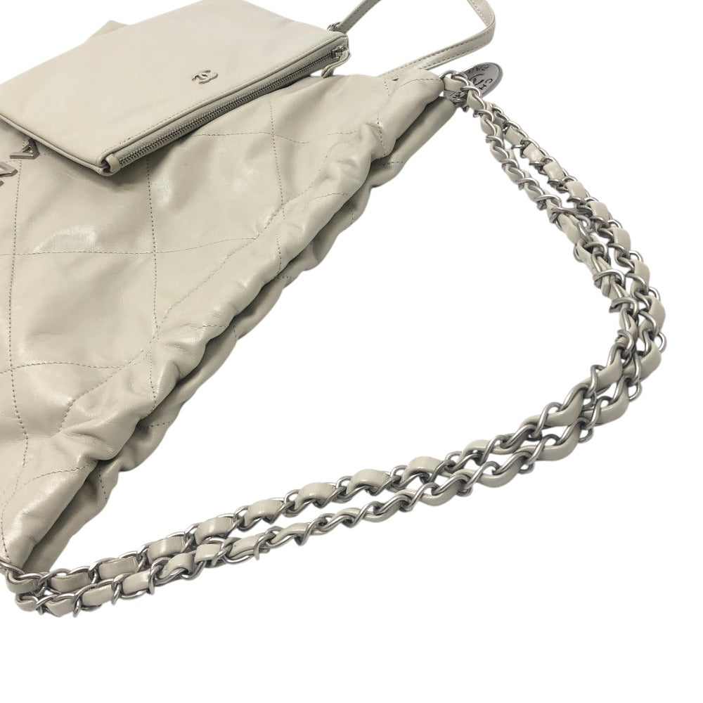 CHANEL AS3260 Chanel 22 Small Coco Mark Bag Shoulder Bag Silver Hardware Calfskin Women's Gray