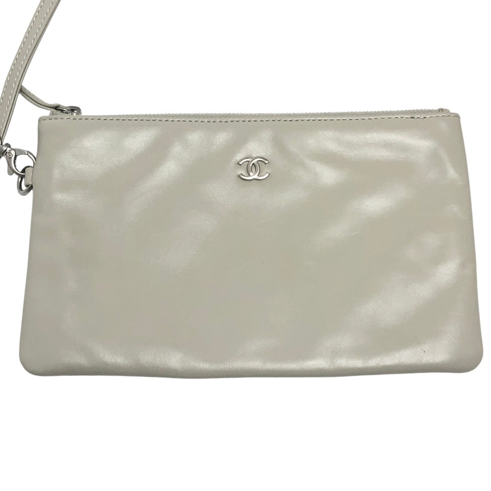 CHANEL AS3260 Chanel 22 Small Coco Mark Bag Shoulder Bag Silver Hardware Calfskin Women's Gray