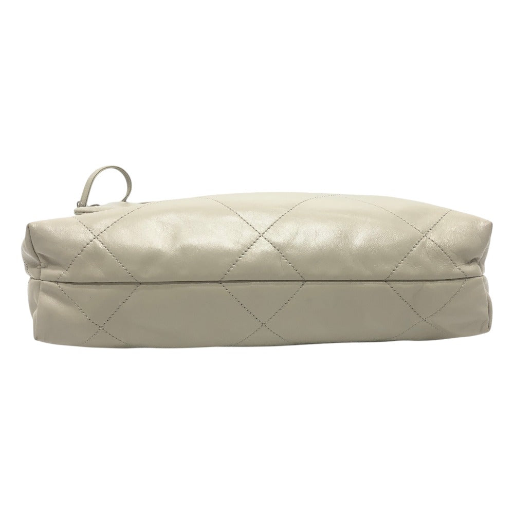 CHANEL AS3260 Chanel 22 Small Coco Mark Bag Shoulder Bag Silver Hardware Calfskin Women's Gray