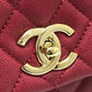 CHANEL A92991 Matelasse Coco Handle 29 2WAY Bag Shoulder Bag Chain Handbag Caviar Skin Women's Red