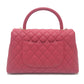 CHANEL A92991 Matelasse Coco Handle 29 2WAY Bag Shoulder Bag Chain Handbag Caviar Skin Women's Red