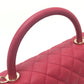 CHANEL A92991 Matelasse Coco Handle 29 2WAY Bag Shoulder Bag Chain Handbag Caviar Skin Women's Red