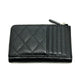 CHANEL AP3732 Matelasse Coco Mark Star CC Card Coin Purse Wallet Coin Case Caviar Skin Women's Black