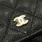 CHANEL AP0250 マトラッセ ココマーク チェーンウォレット カバン 財布 斜め掛け ショルダーバッグ キャビアスキン レディース ブラック