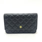 CHANEL AP0250 CC Mark Chain Wallet bag bag Shoulder Bag Caviar Leather Black Used