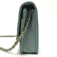 CHANEL AP0250 Matelasse CC Mark Classic Bag Wallet Chain Wallet Pochette Crossbody Shoulder Bag Caviar Leather Blue gray gray Used