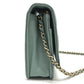 CHANEL AP0250 Matelasse CC Mark Classic Bag Wallet Chain Wallet Pochette Crossbody Shoulder Bag Caviar Leather Blue gray gray Used