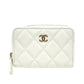 CHANEL AP0216 Matelasse CC Mark Wallet Wallet coin purse Caviar Leather White/GoldHardware Used