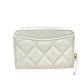 CHANEL AP0216 Matelasse CC Mark Wallet Wallet coin purse Caviar Leather White/GoldHardware Used