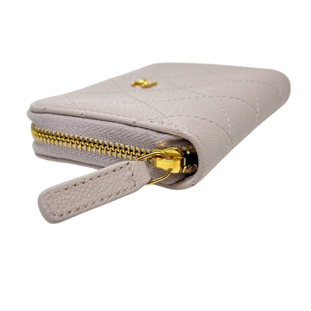 CHANEL AP0216 Matelasse CC Mark Wallet, Card Case, Coin Purse coin purse Leather lavender purple/GoldHardware Used