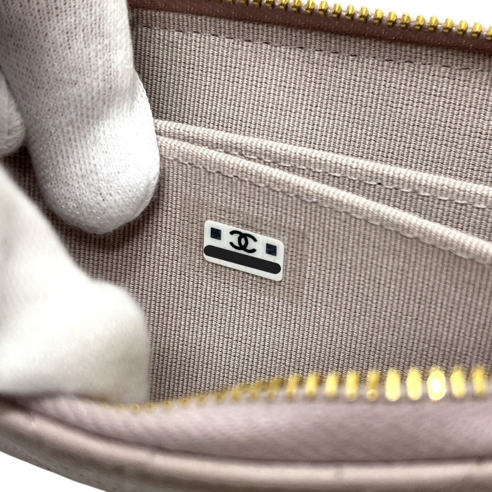 CHANEL AP0216 Matelasse CC Mark Wallet, Card Case, Coin Purse coin purse Leather lavender purple/GoldHardware Used
