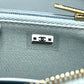 CHANEL AP4658 CC Mark Métiers d'Art Card Case Wallet Wallet coin purse Caviar Leather blue Used