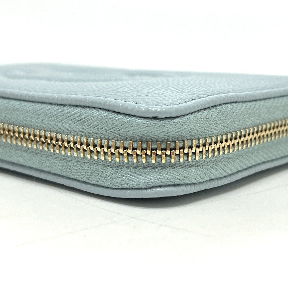 CHANEL AP4658 CC Mark Métiers d'Art Card Case Wallet Wallet coin purse Caviar Leather blue Used