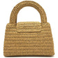 CHANEL 26C Mini Shopping 2-Way Straw Basket Bag with Chain Shoulder Pochette Hand Bag Raffia Beige Used