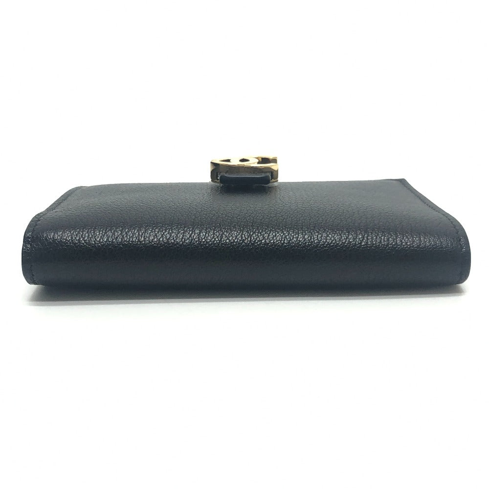 CHANEL AP5330 CC Mark Passport cover, travel case, small items passport case Leather Black Used
