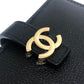 CHANEL AP5330 CC Mark Passport cover, travel case, small items passport case Leather Black Used