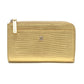 CHANEL AP5192 CC Mark Embossing L-shaped Fragment Case Mini Wallet coin purse Leather Gold Used