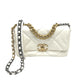 CHANEL AS1160 Matelasse chanel 19 2WAY Bag Shoulder Bag White/GoldHardware Used