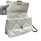 CHANEL AS1160 Matelasse chanel 19 2WAY Bag Shoulder Bag White/GoldHardware Used