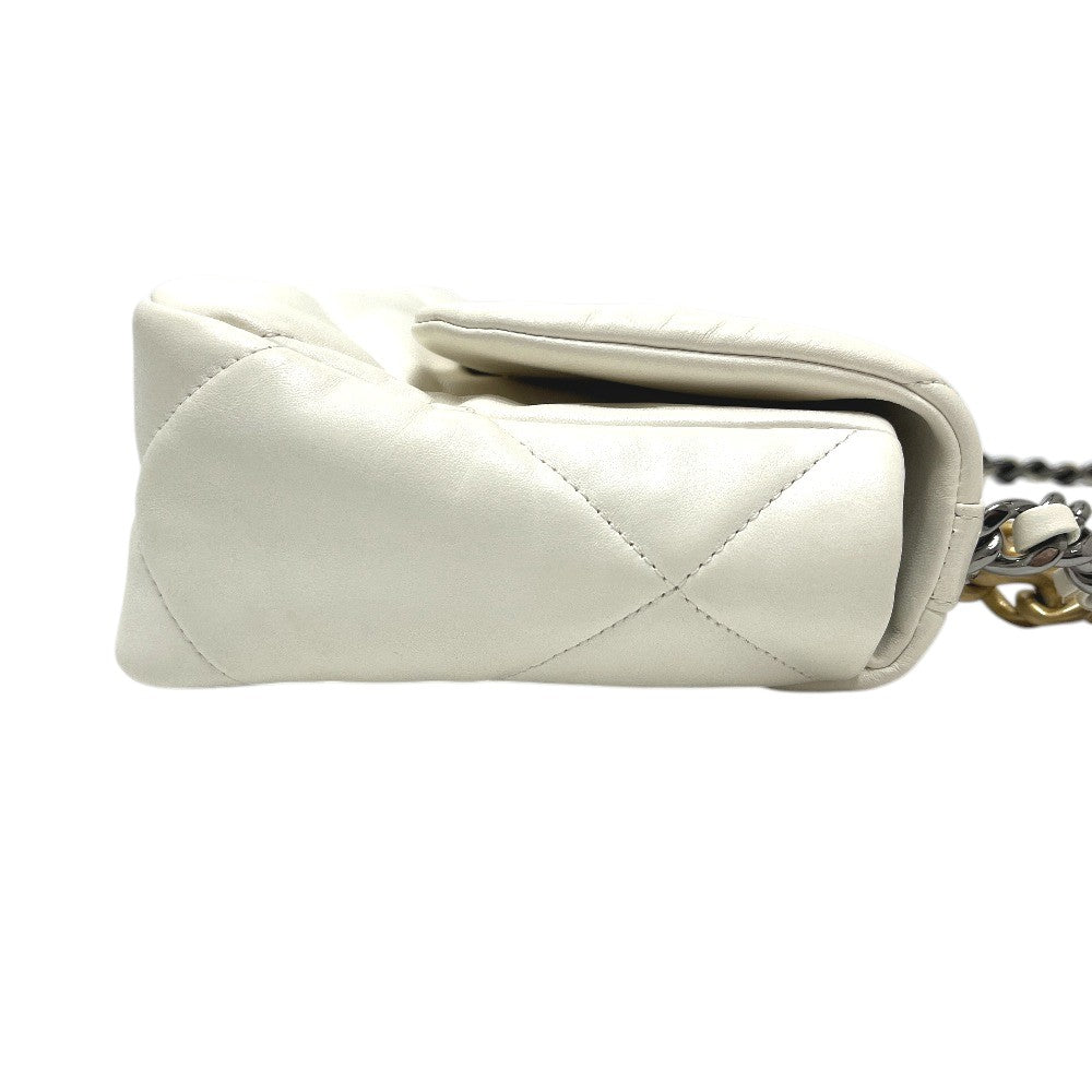 CHANEL AS1160 Matelasse chanel 19 2WAY Bag Shoulder Bag White/GoldHardware Used