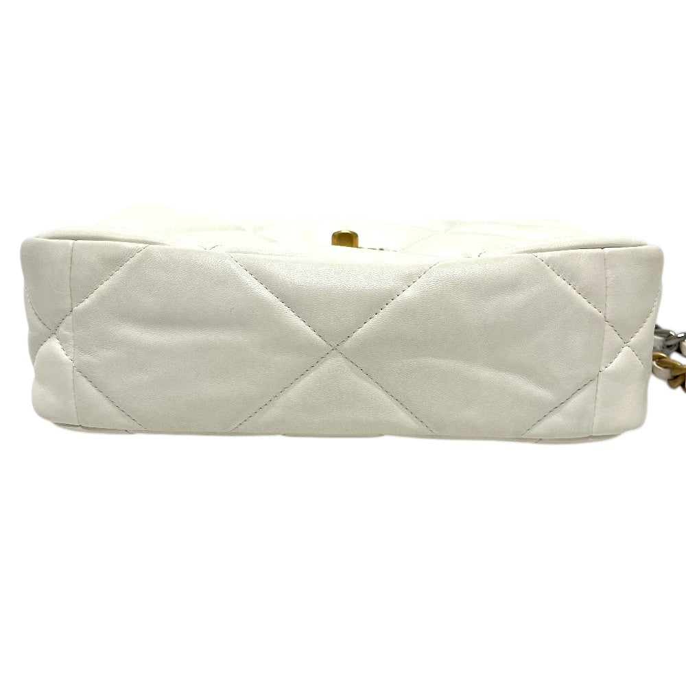 CHANEL AS1160 Matelasse chanel 19 2WAY Bag Shoulder Bag White/GoldHardware Used