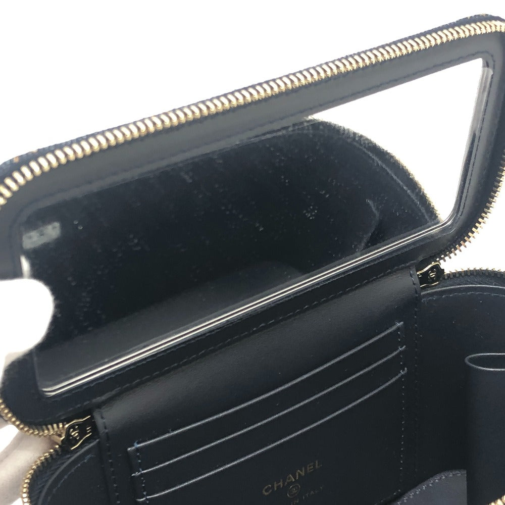 CHANEL AP1341 CC Mark Matelasse Vanity Bag, Handbag, GoldHardware Denim Shoulder Bag Denim blue Used