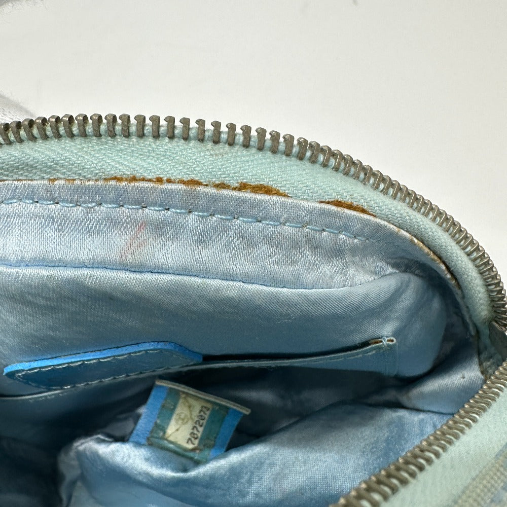 CHANEL Sport Round Strap Pouch Nylon Women's Blue