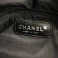CHANEL A34208 CC Coco Mark Paris-Biarritz PM Enamel x Harako x Leather Tote Bag, Women's, Black