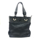 CHANEL A34208 CC Coco Mark Paris-Biarritz PM Enamel x Harako x Leather Tote Bag, Women's, Black