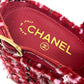 CHANEL G46865 2025/26 Autumn/Winter Coco Mark Slingback Tweed Pumps Sandals Tweed Women's Red